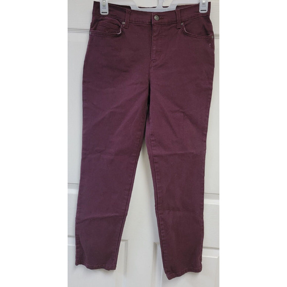 Gloria Vanderbilt Amanda Jeans Burgundy Women's Size 6 Short (A132) - Picture 10 of 11